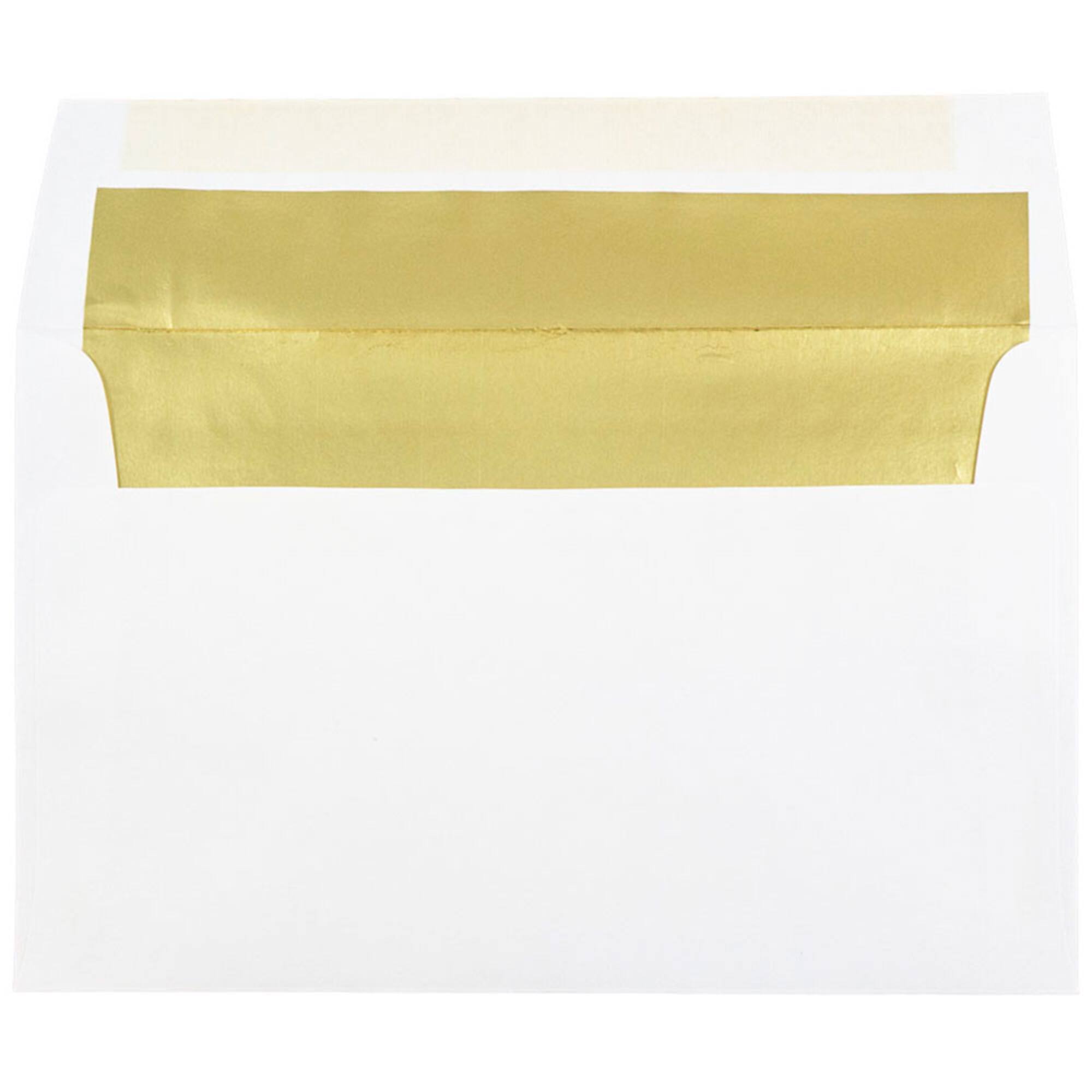 JAM Paper A10 Gold Foil Lined Invitation Envelopes